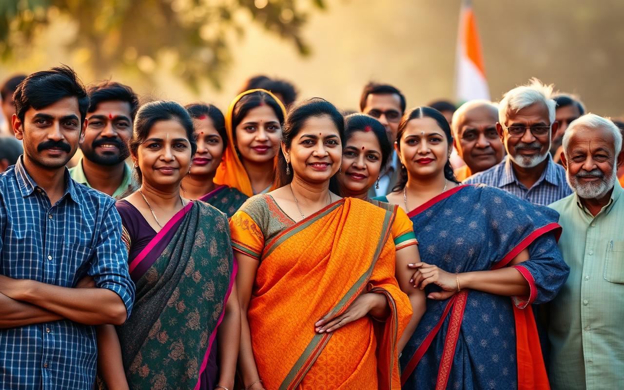 Diverse Indian citizens from every state